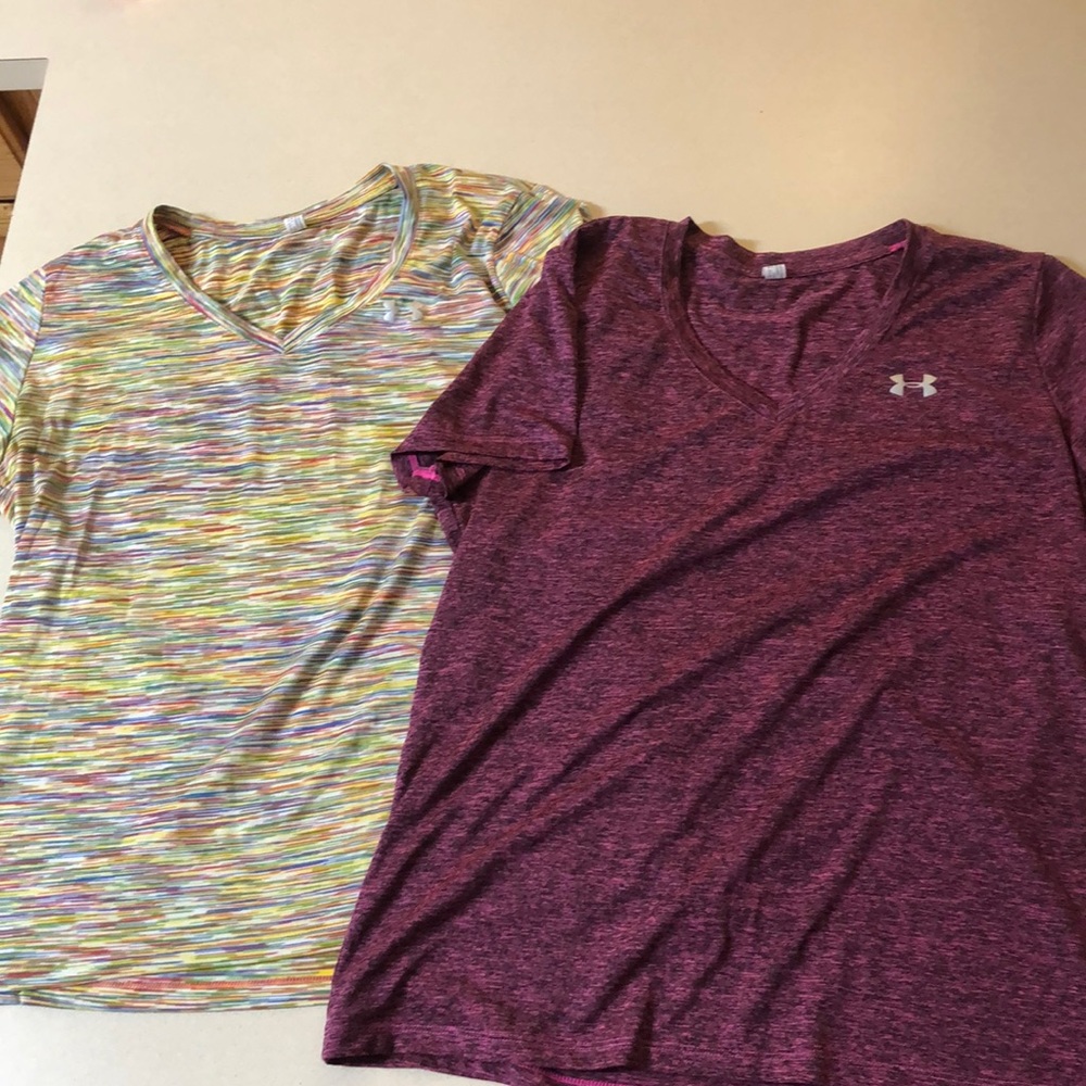 Bundle of 2 XL Under Armor Work out shirts